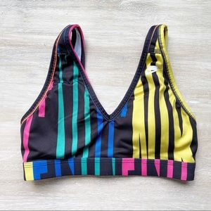 Nike Multi-Color V-Neck Dri-Fit Sports Bra